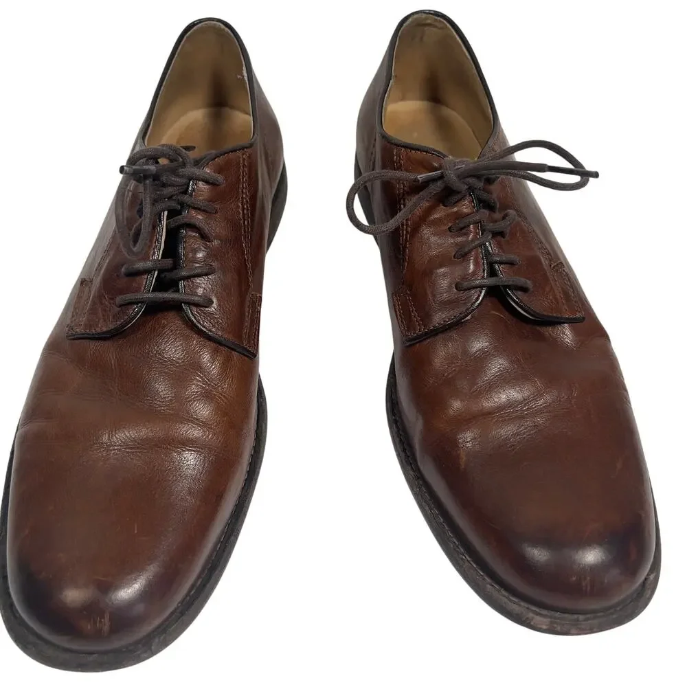 Frye James Plain Toe Leather Oxford Derby 19406 Dark Brown Size 11.5D Shoe